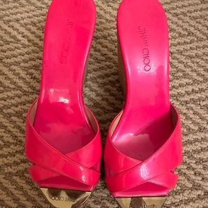 Jimmy Choo Perfume Wedge Sandal - Pink (size 37)